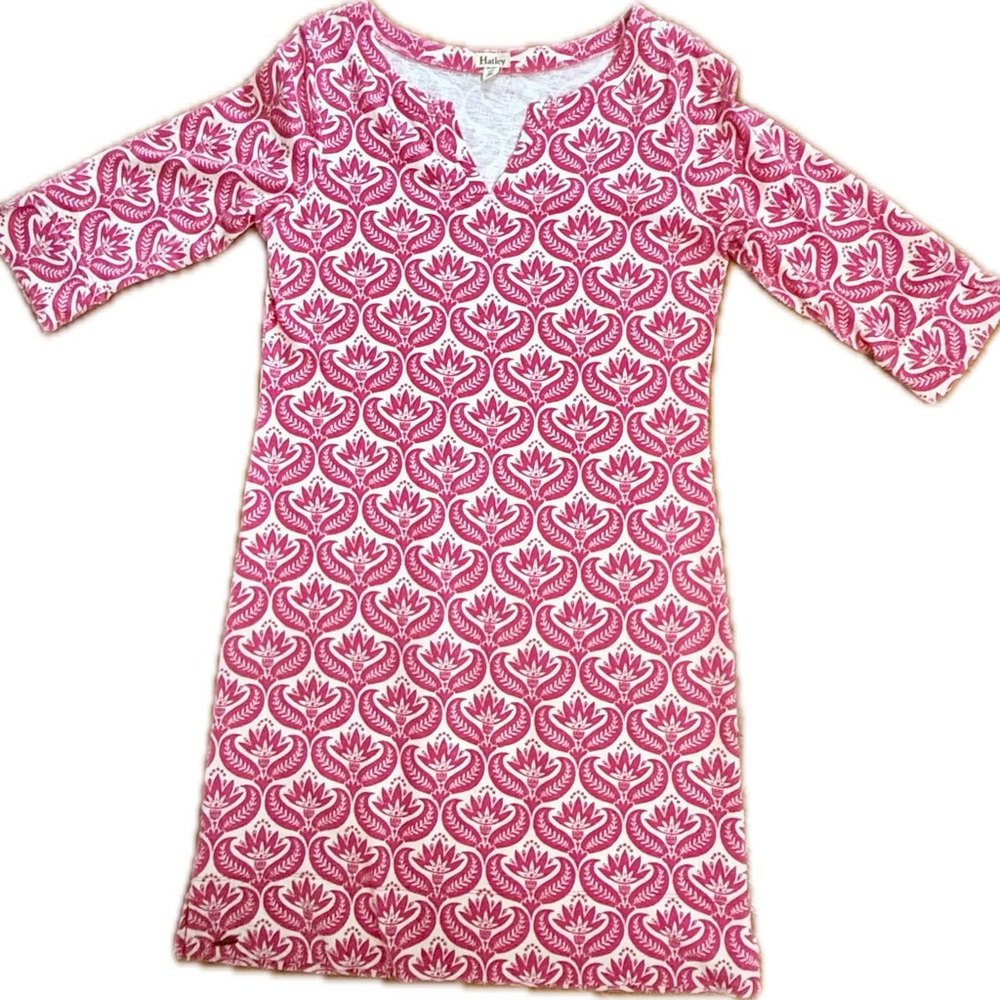 Hatley pink and white dress